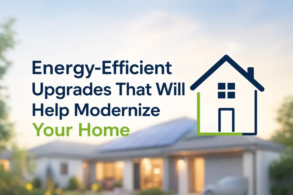 Energy-efficient home upgrades for Australian homes, including solar panels and modern energy-saving features