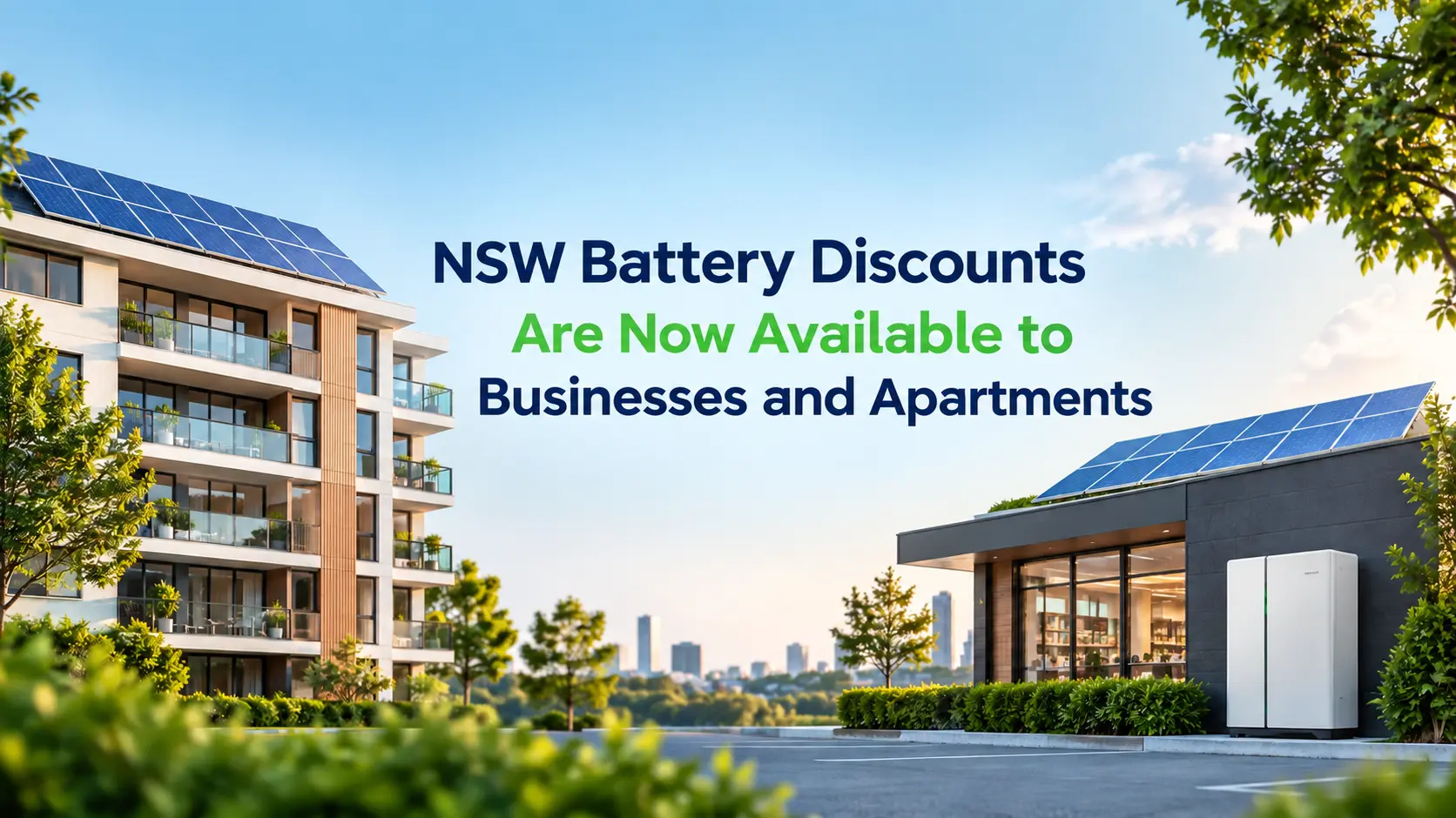 NSW battery discounts for businesses and apartment buildings with solar and battery storage